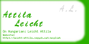 attila leicht business card